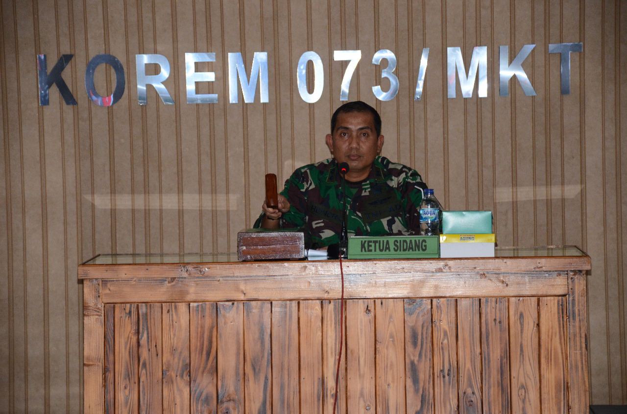 Kasrem 073/MKT Letkol Czi Hendro Edi Busono Pimpin Sidang Pankar Jabatan Perwira